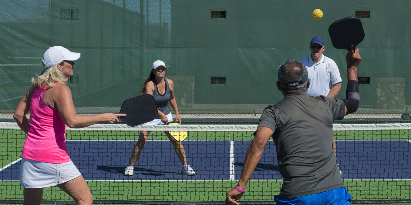 Pickleball - Mixed Doubles Action